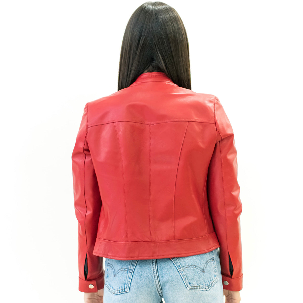 Masterpelle giubbino donna nappa rosso