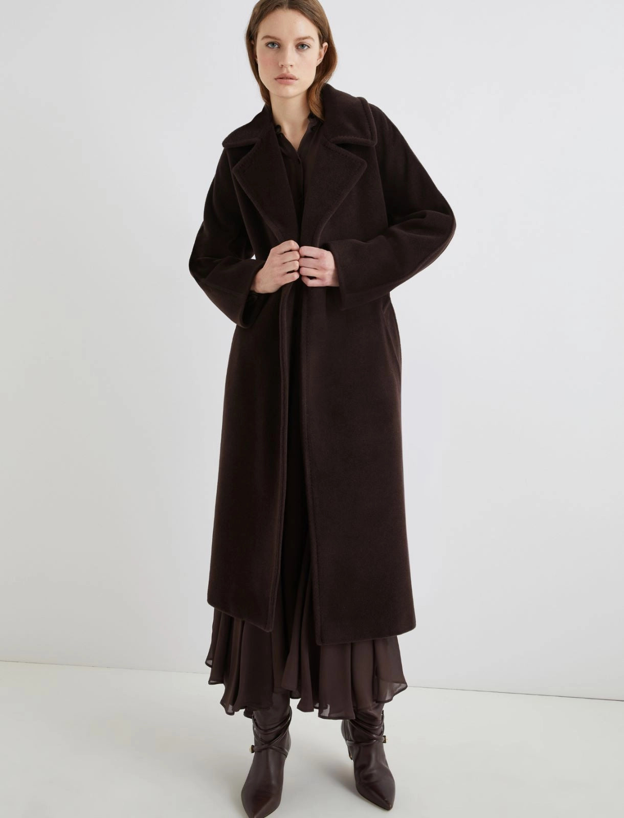 MARELLA cappotto doppiopetto in beaver ENGLISH