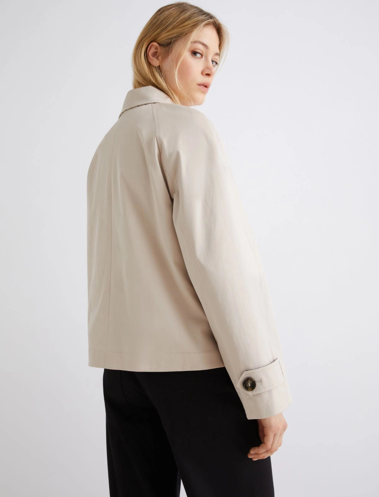 MARELLA Trench corto in gabardina stretch