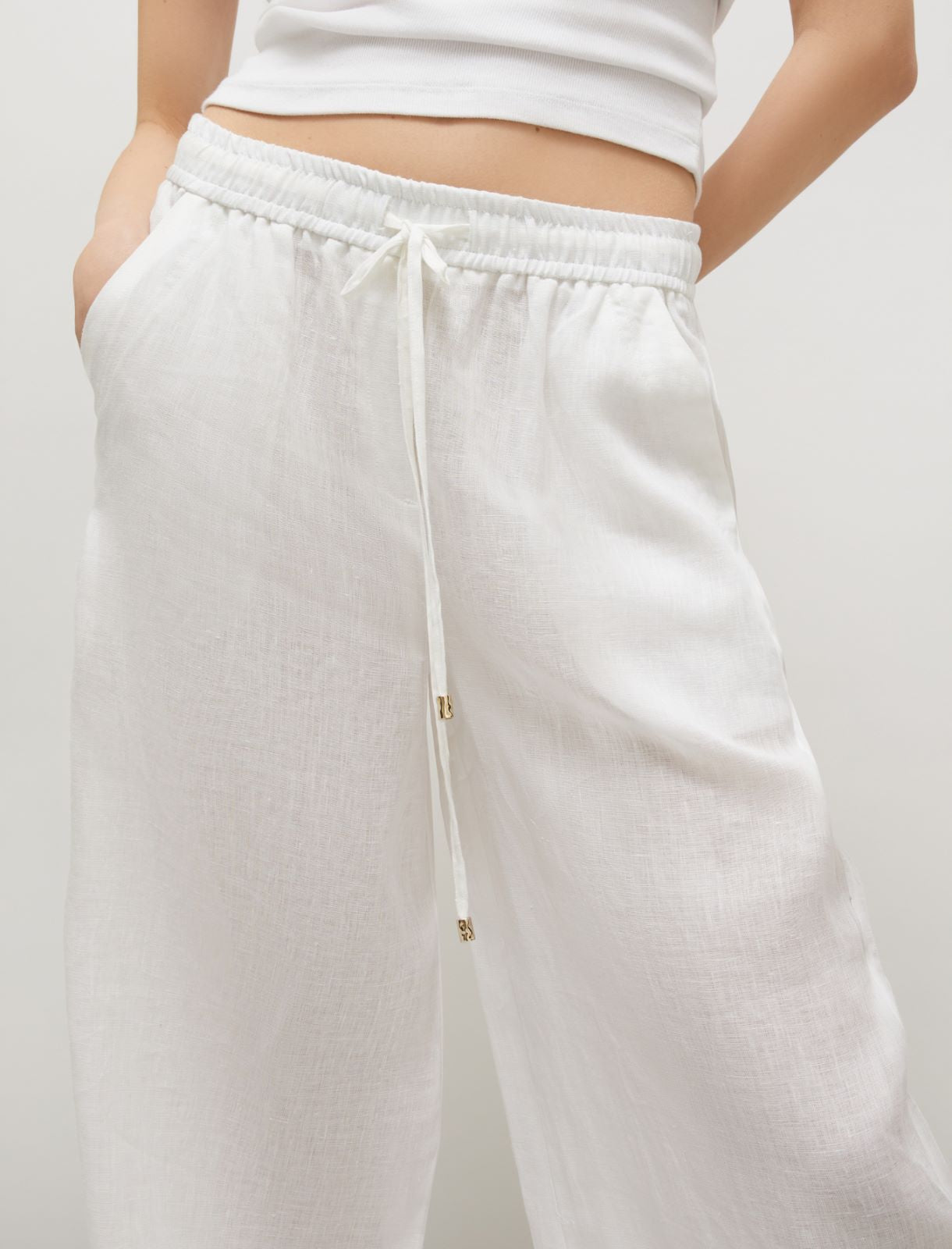Marella Pantalone dritto in lino