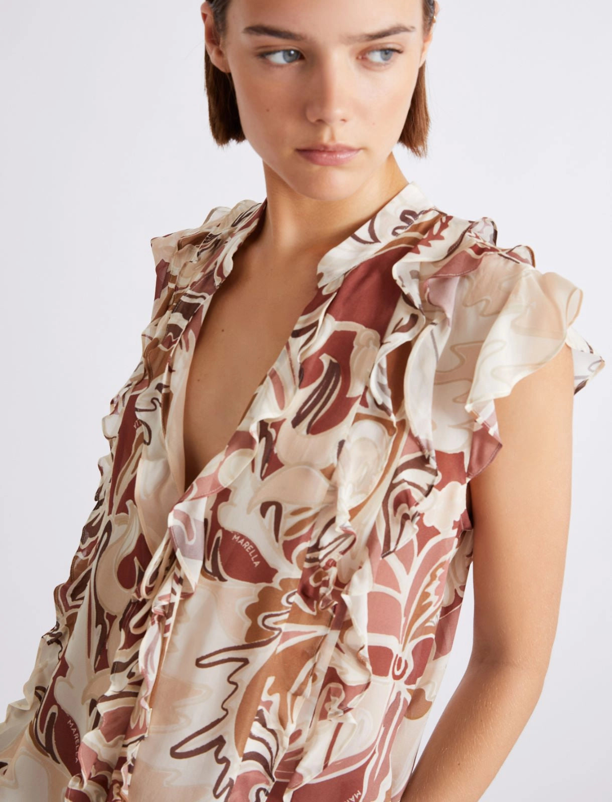 MARELLA Top in georgette stampato