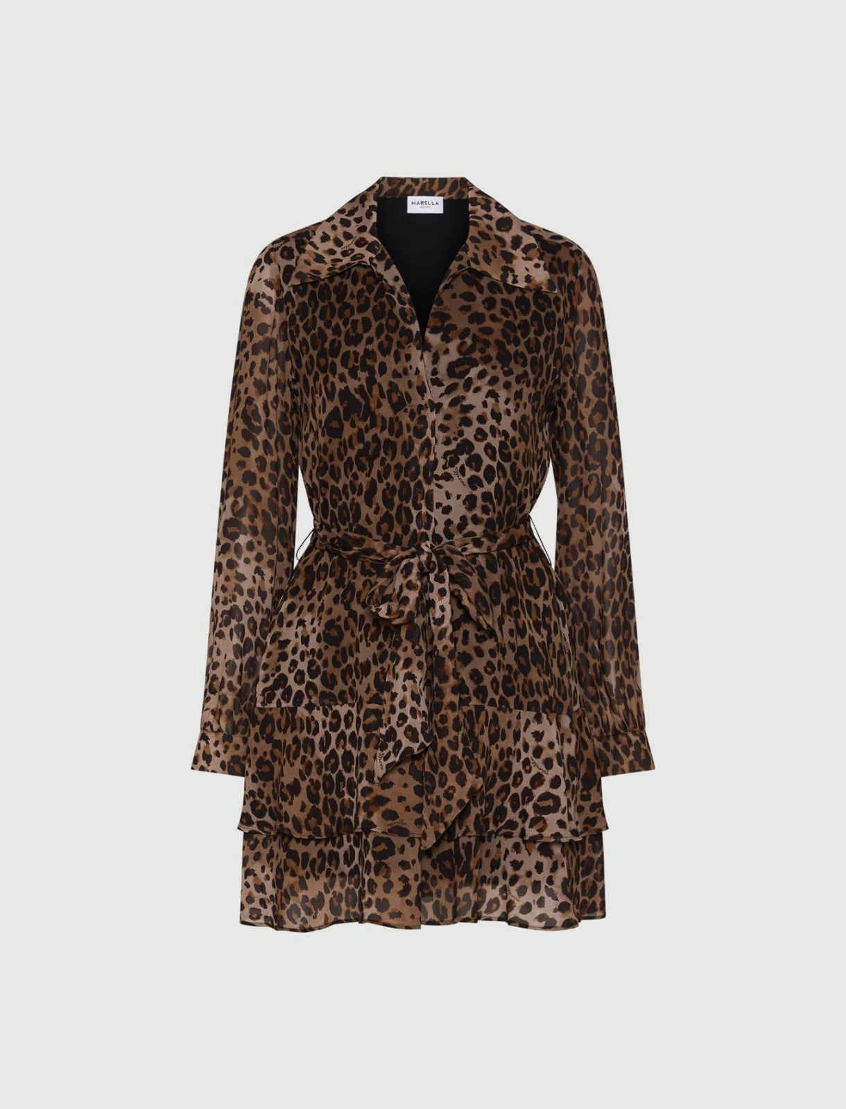 MARELLE abito in georgette con balze