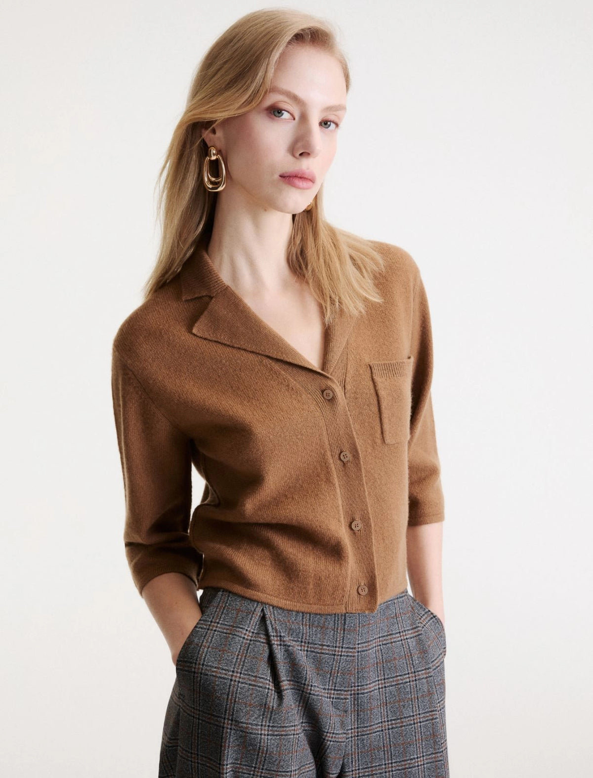 MARELLA Giacca camicia boxy in cashmere e lana