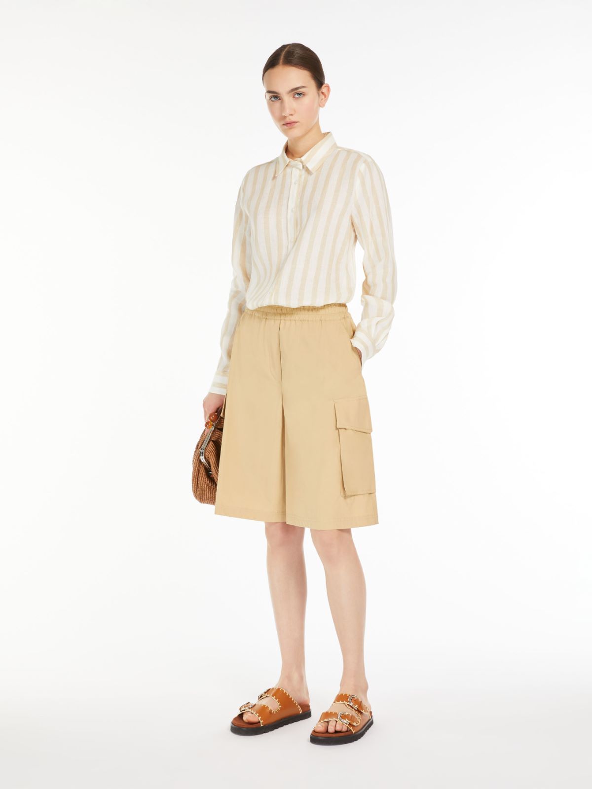 Weekend Max Mara camicia classica in lino a righe