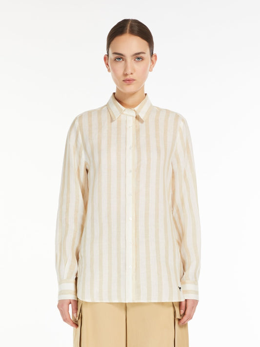 Weekend Max Mara camicia classica in lino a righe