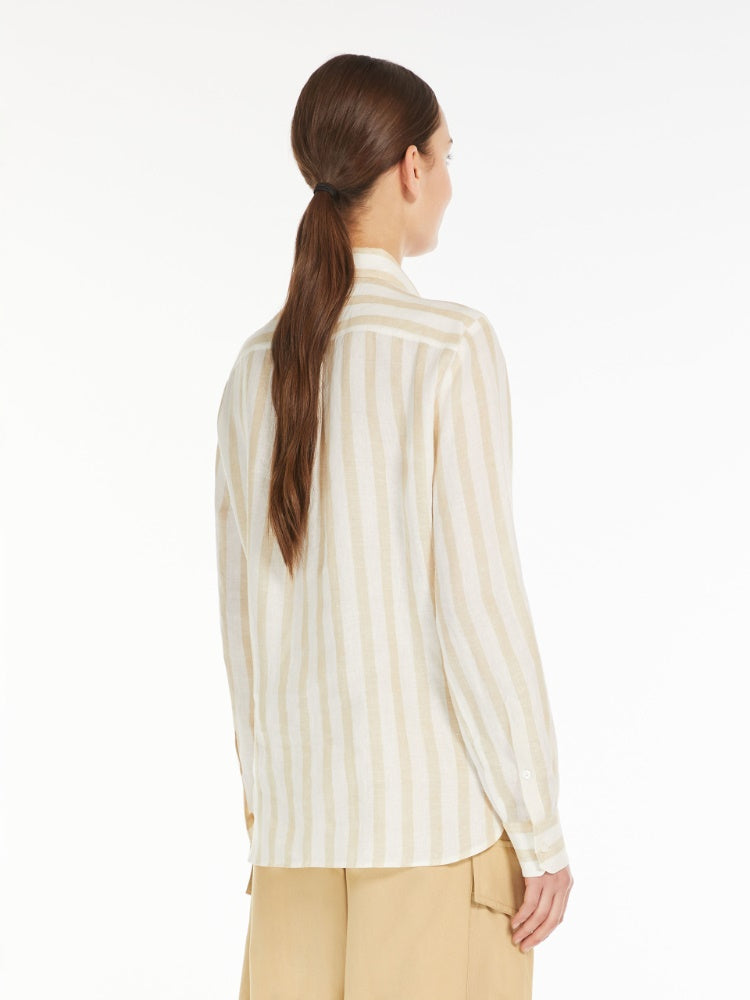 Weekend Max Mara camicia classica in lino a righe