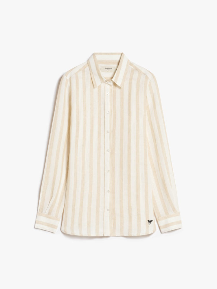 Weekend Max Mara camicia classica in lino a righe