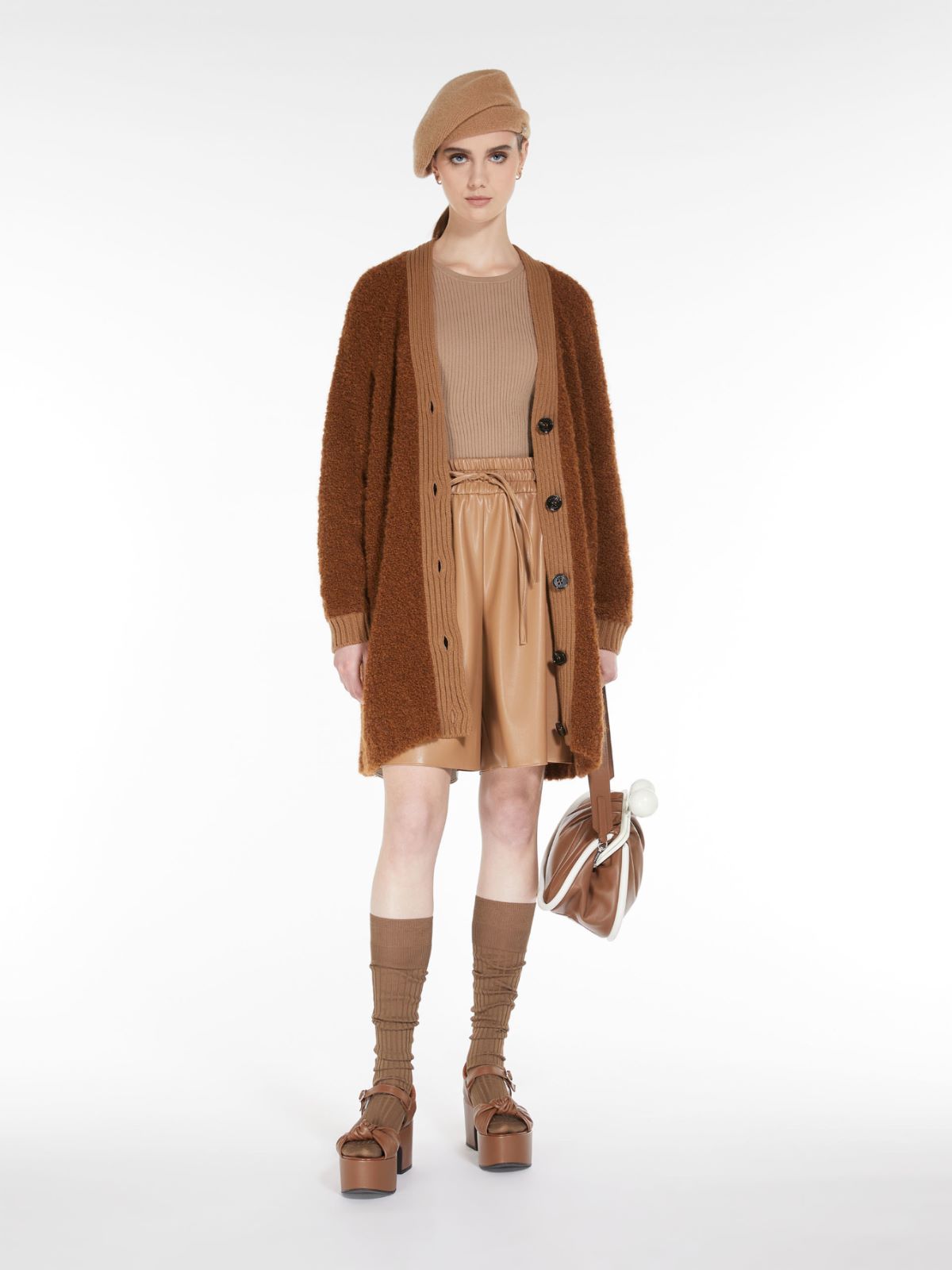 Weekend Max Mara ENFASI Cardigan in maglia over in alpaca e lana