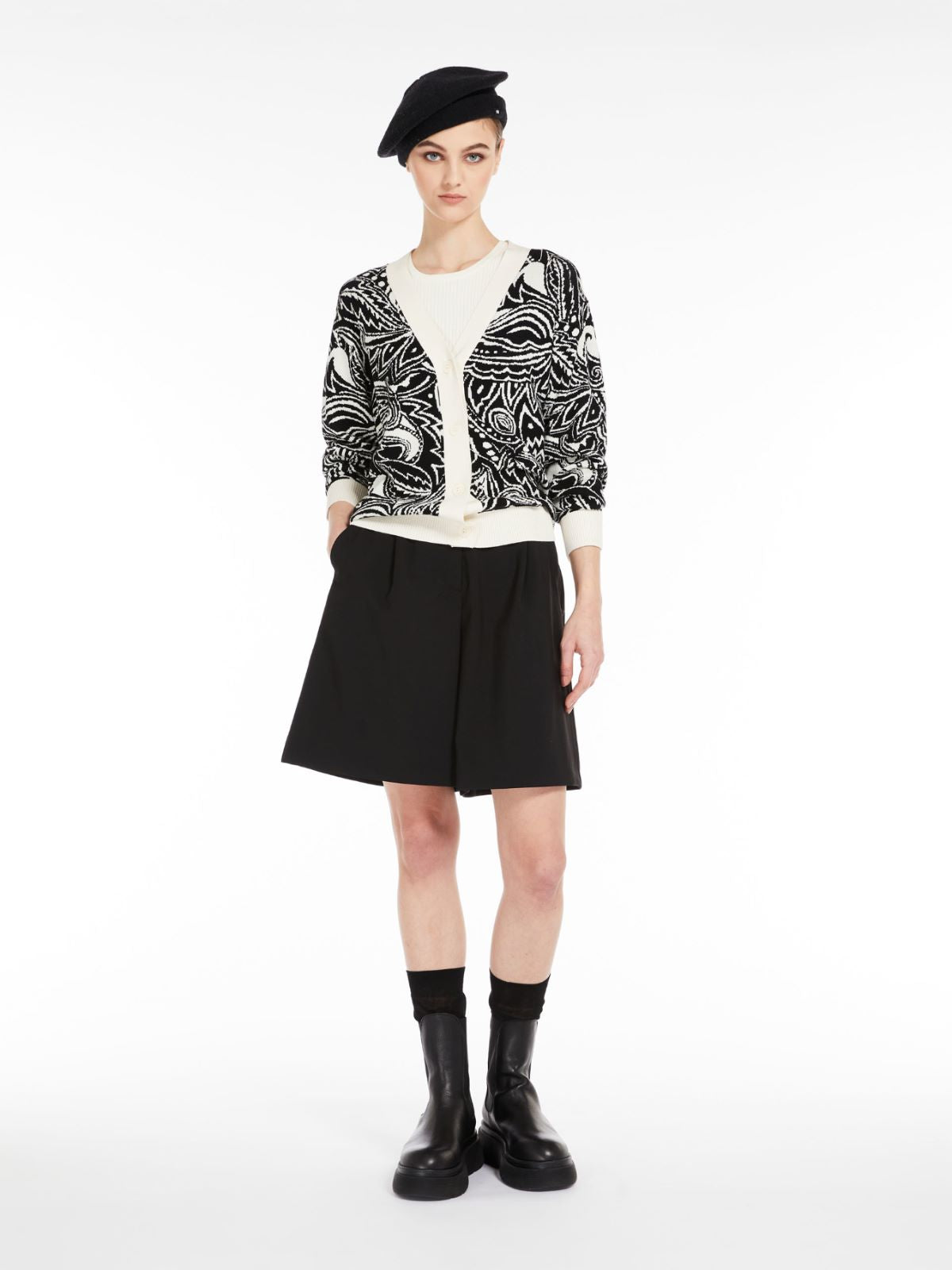 Weekend Max Mara ORNERLLA Cardigan in viscosa jacquard