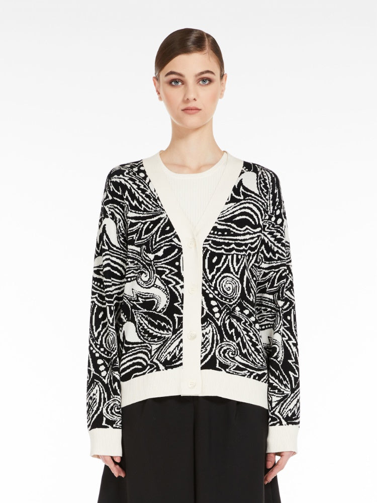 Weekend Max Mara ORNERLLA Cardigan in viscosa jacquard