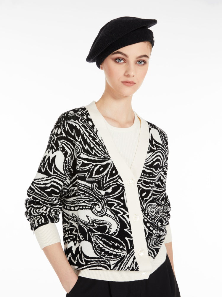 Weekend Max Mara ORNERLLA Cardigan in viscosa jacquard