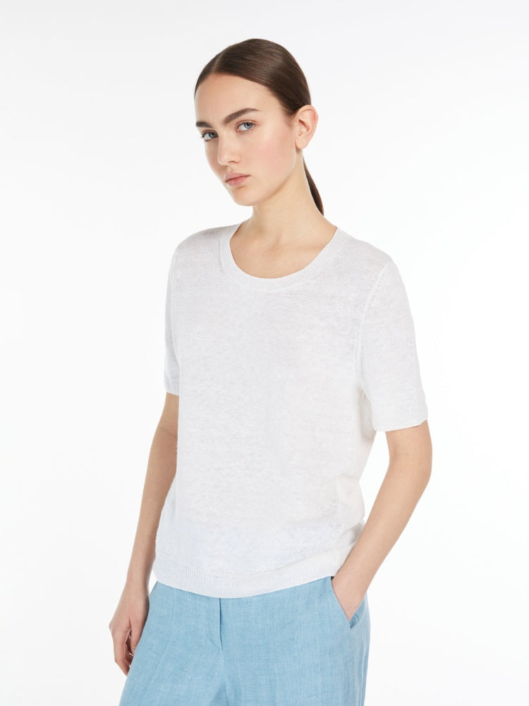 WeekEnd Max Mara T-shirt in filato di lino