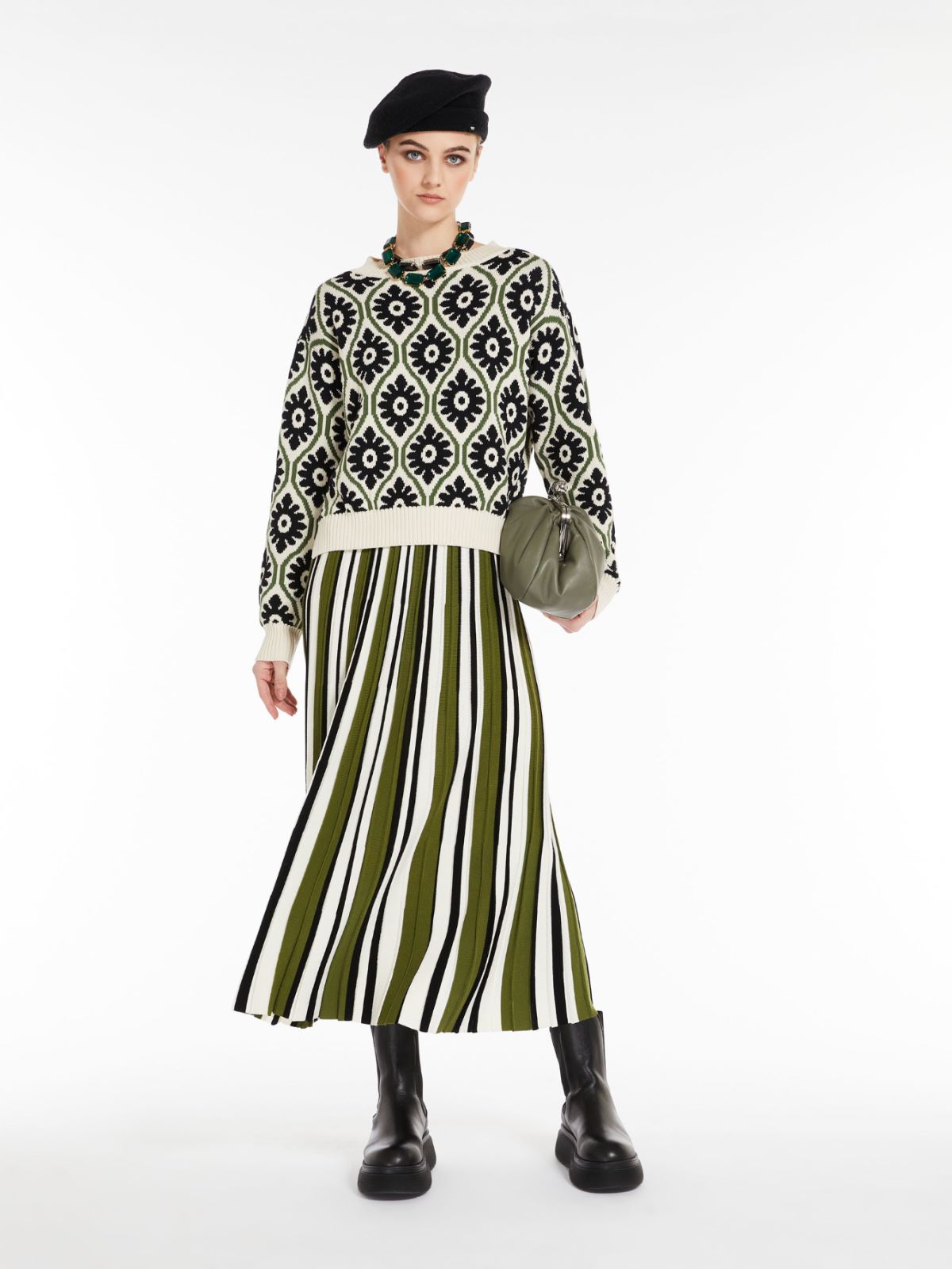 Weekend Max Mara TAVOLA maglia cotone in filato di cotone jacquard