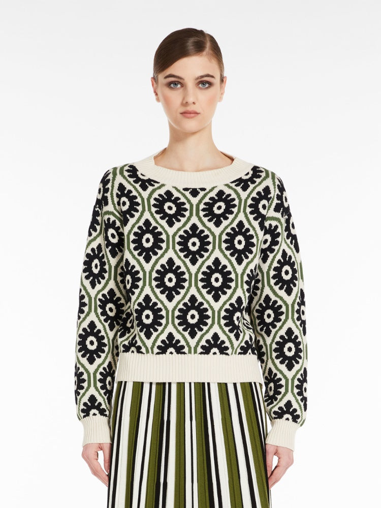 Weekend Max Mara TAVOLA maglia cotone in filato di cotone jacquard