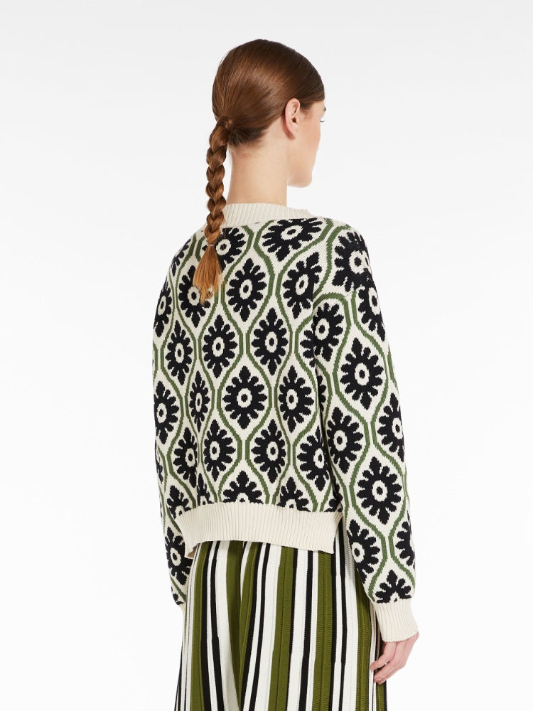 Weekend Max Mara TAVOLA maglia cotone in filato di cotone jacquard