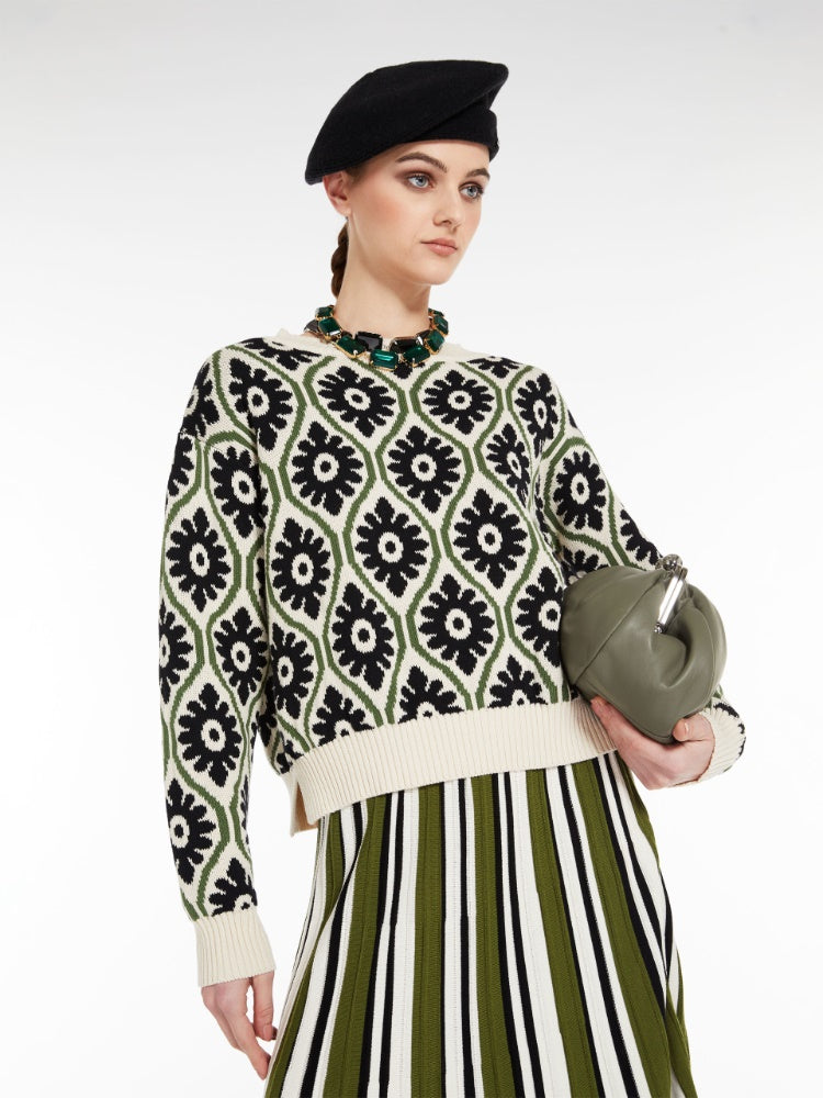 Weekend Max Mara TAVOLA maglia cotone in filato di cotone jacquard