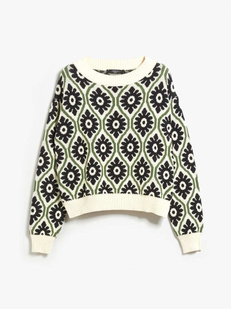 Weekend Max Mara TAVOLA maglia cotone in filato di cotone jacquard
