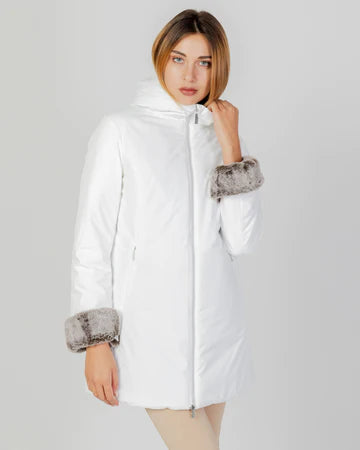 SUNS Giubbino donna Marmolada Fur con cappuccio