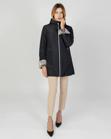 SUNS Giubbino donna Marmolada Fur con cappuccio