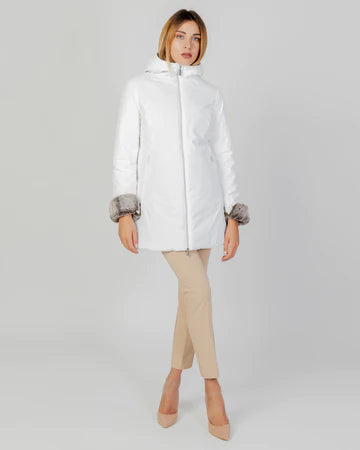 SUNS Giubbino donna Marmolada Fur con cappuccio