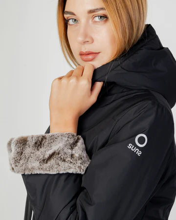 SUNS Giubbino donna Marmolada Fur con cappuccio