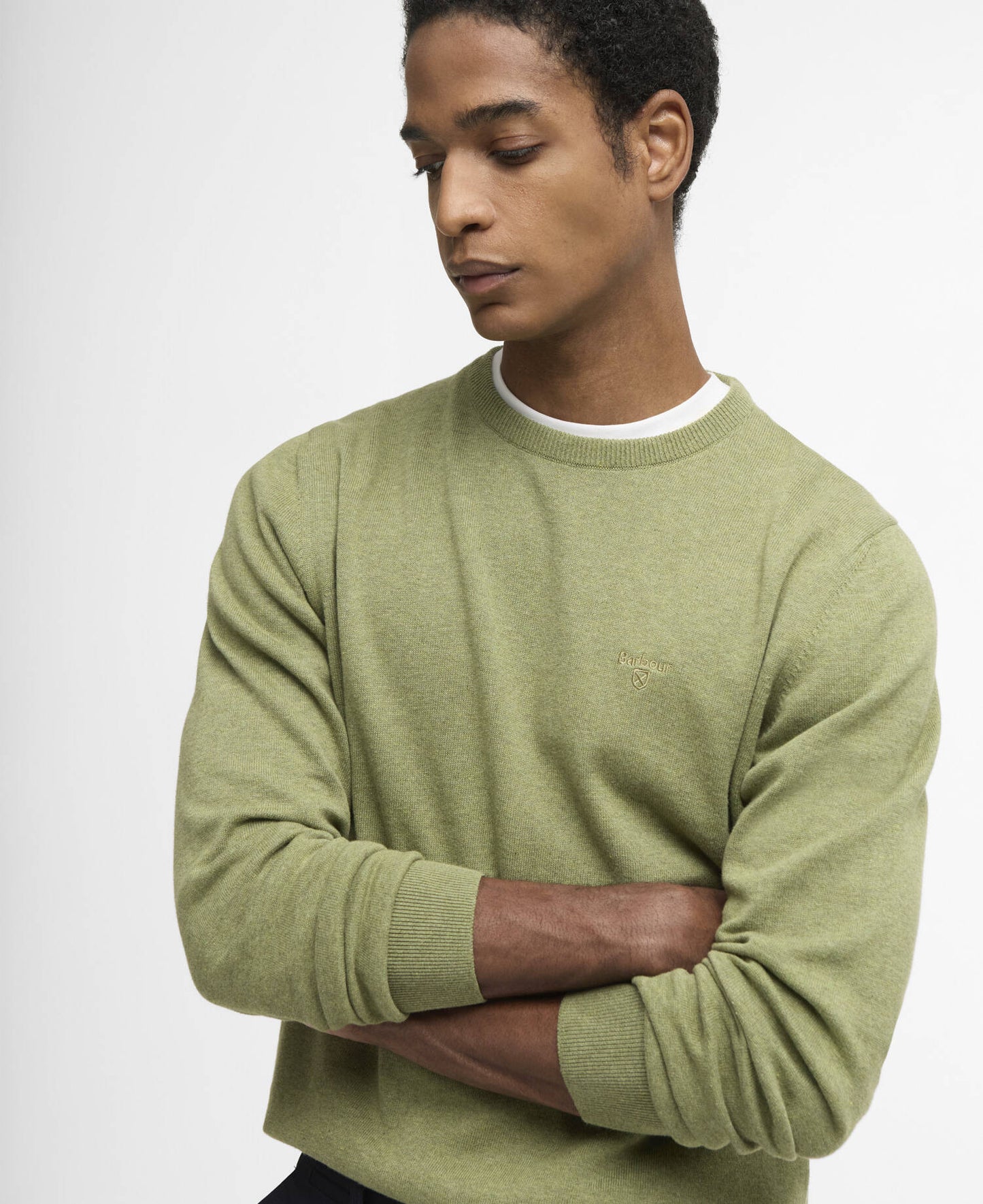 BARBOUR Maglione girocollo in cotone Pima