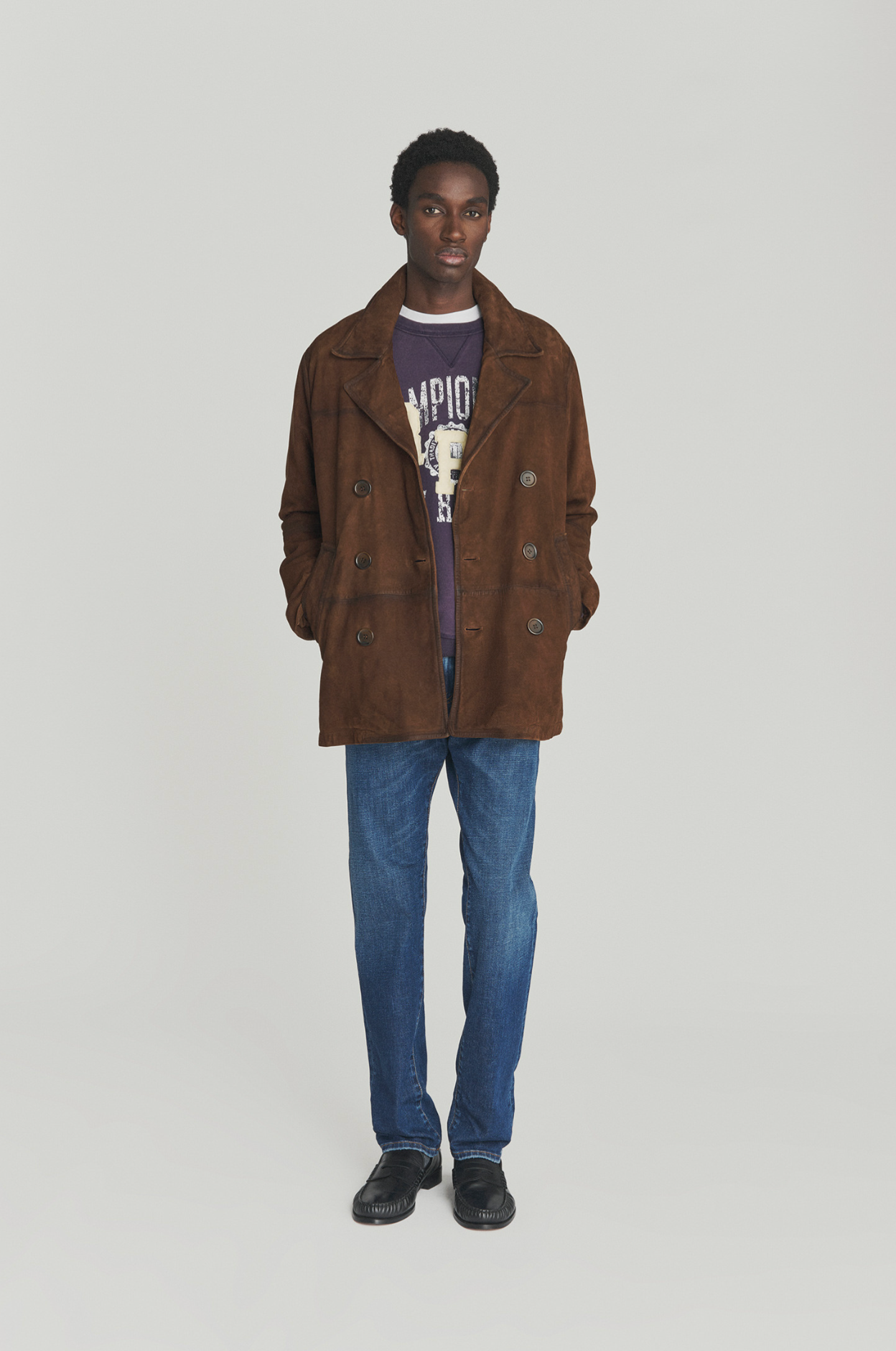 Roy Roger's Vintage effect suede Peacot
