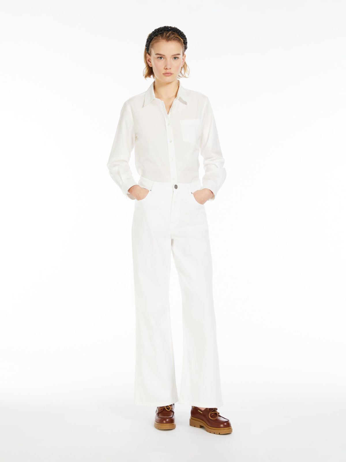 WeekEnd Max Mara pantalone cropped in cotone