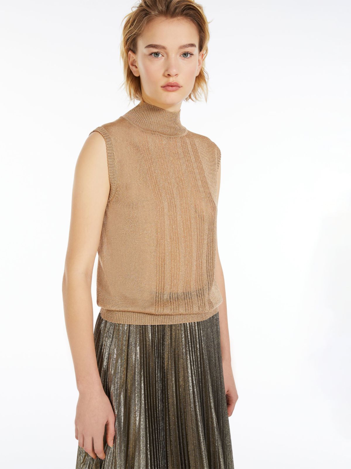 WeekEnd Max Mara top in maglia di viscosa e lurex