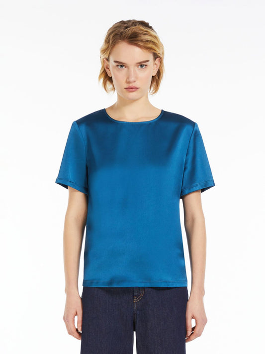 WeekEnd Max Mara t-shirt in raso tecnico e jersey