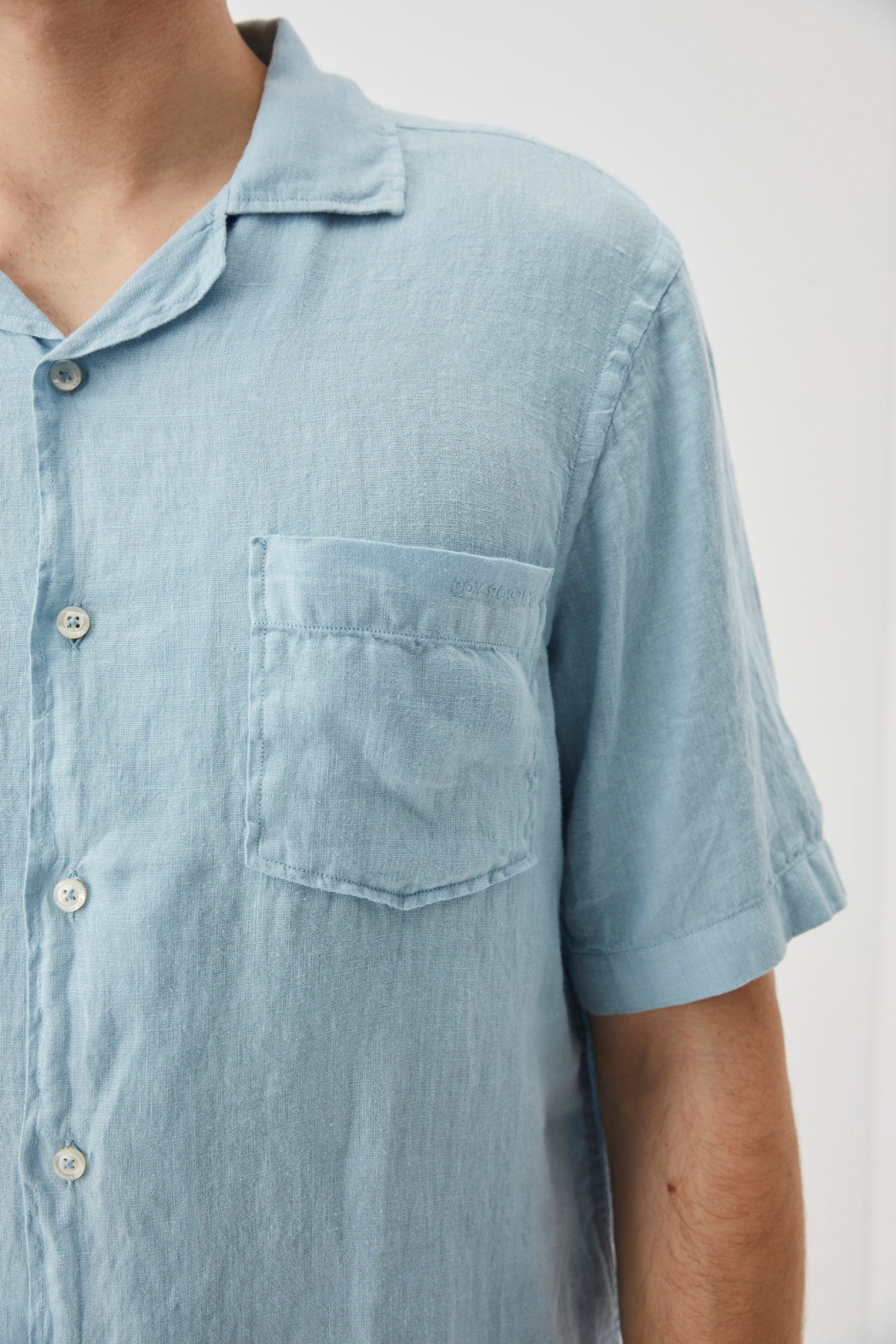 Roy Roger's Camicia bowling riviera in lino dyed