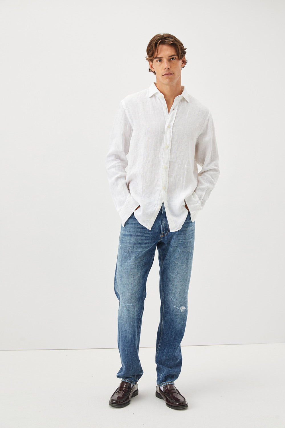 Roy Roger's Camicia Pierce riviera in lino dyed