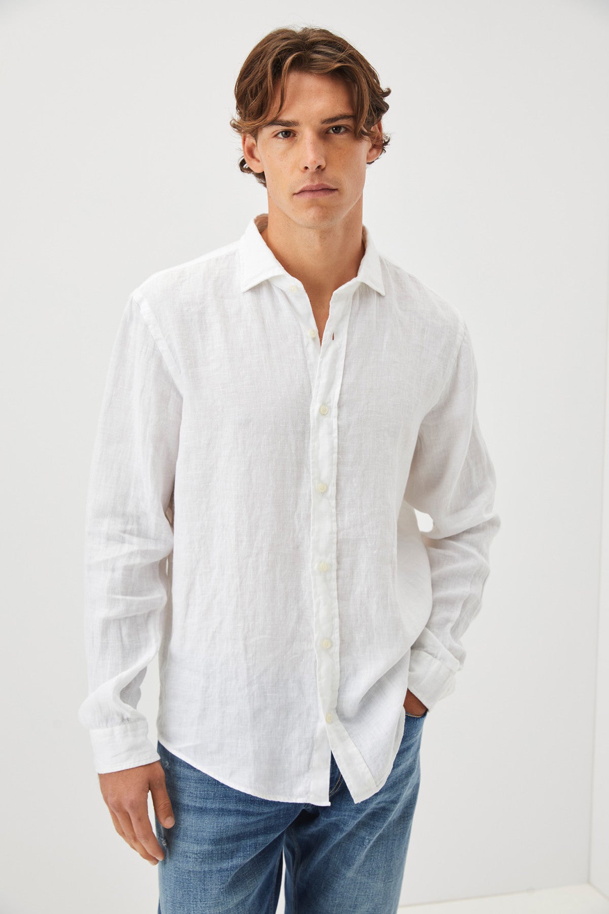 Roy Roger's Camicia Pierce riviera in lino dyed