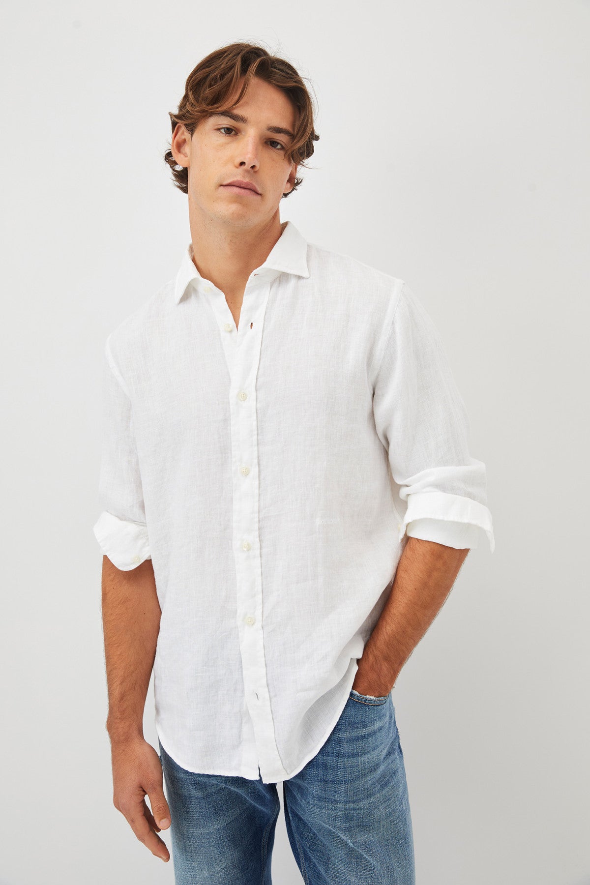 Roy Roger's Camicia Pierce riviera in lino dyed