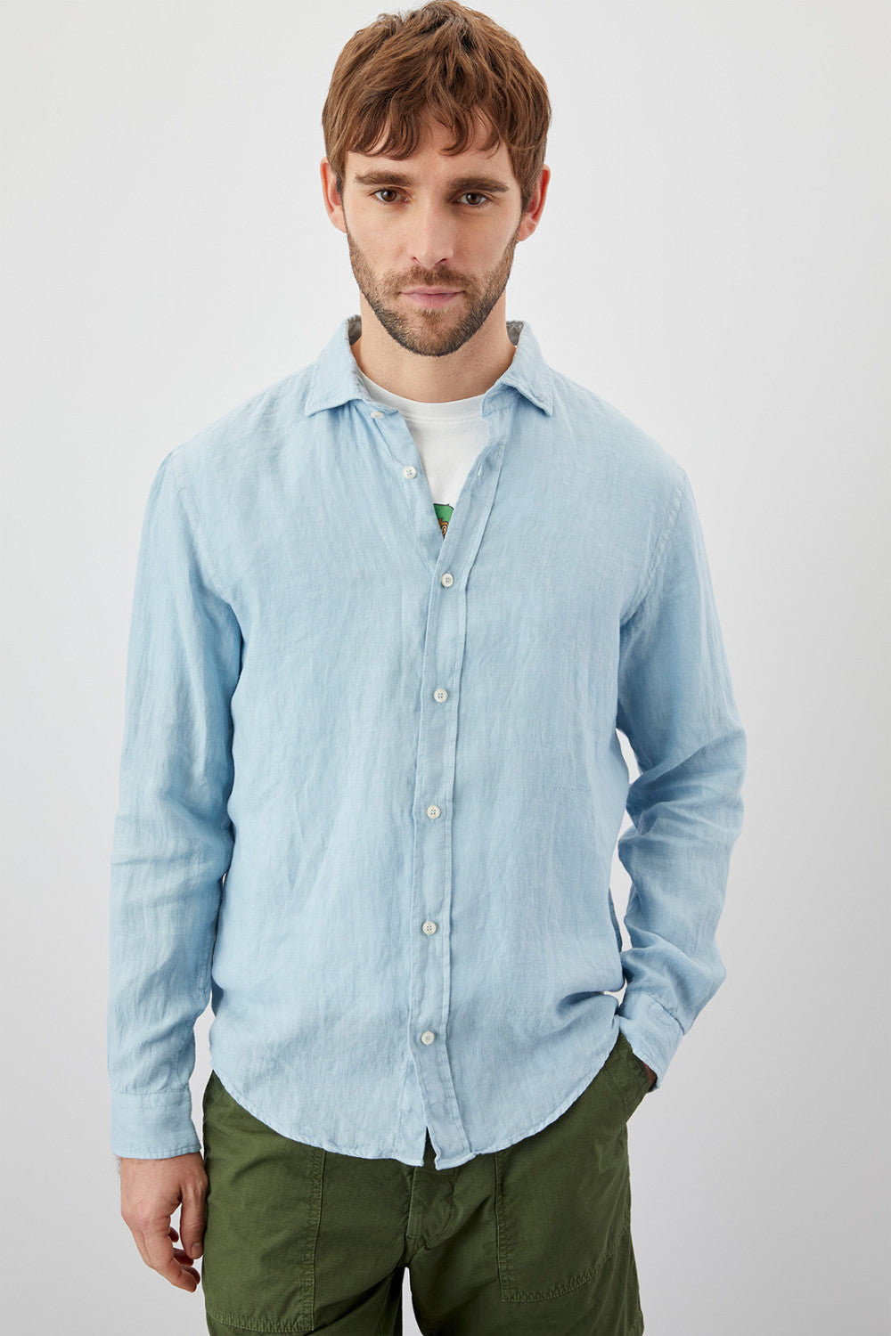 Roy Roger's Camicia Pierce riviera in lino dyed