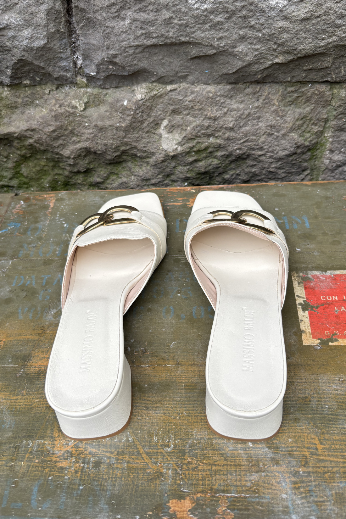 Ciabattina 860-96 tacco off white