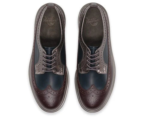 Dr Martens 3989 OXBLOOD NAVY PEWTER 15724641 SMOOTH SPECTRA PATENT