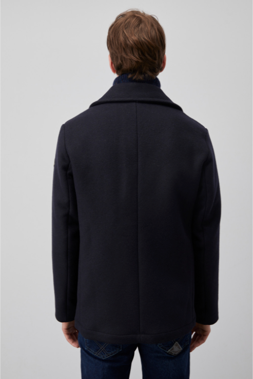 Roy Roger's Peacoat Melton in lana