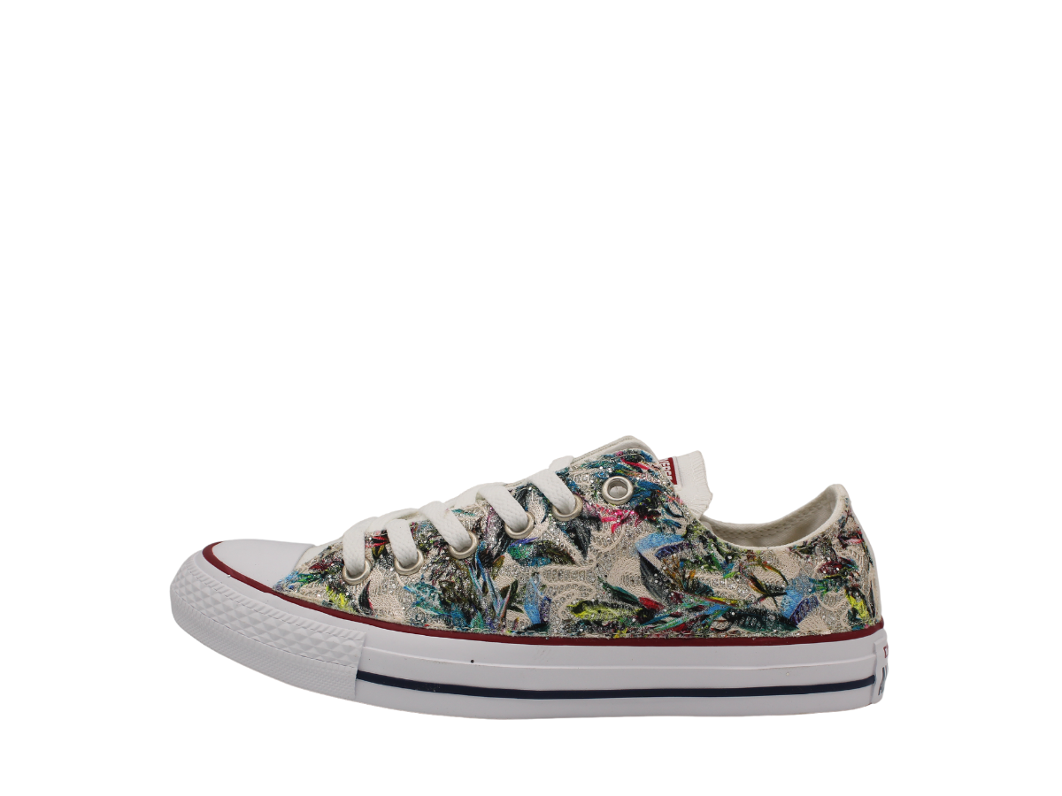 Converse All Star glitter flower