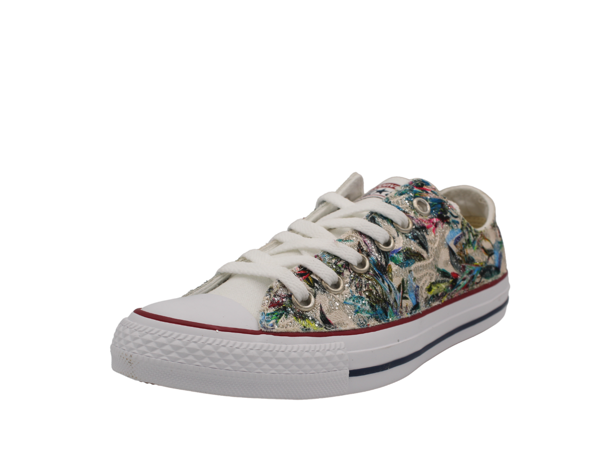 Converse All Star glitter flower