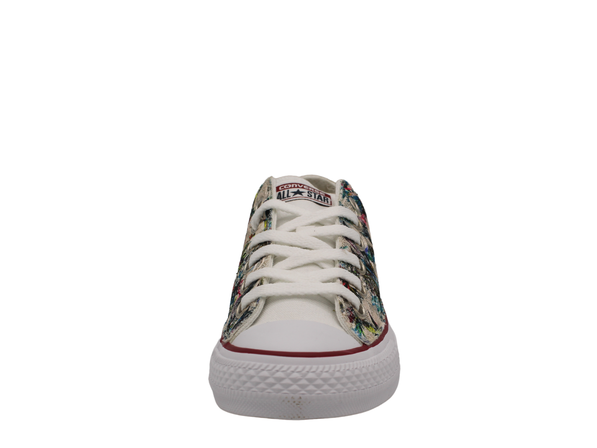 Converse All Star glitter flower