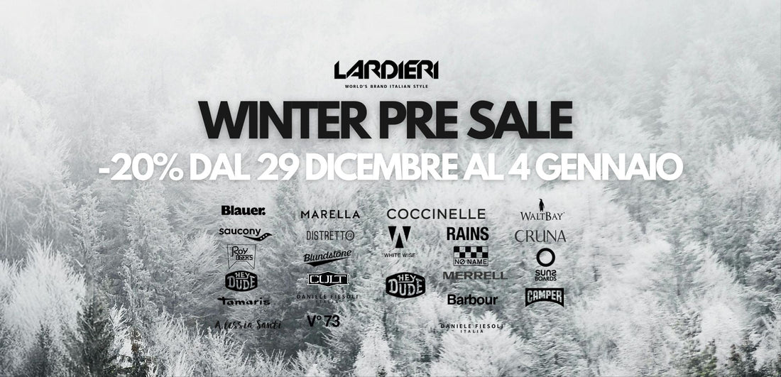 Pre-saldi da Lardieri Store: dal 29 dicembre al 4 gennaio tutto al -20%