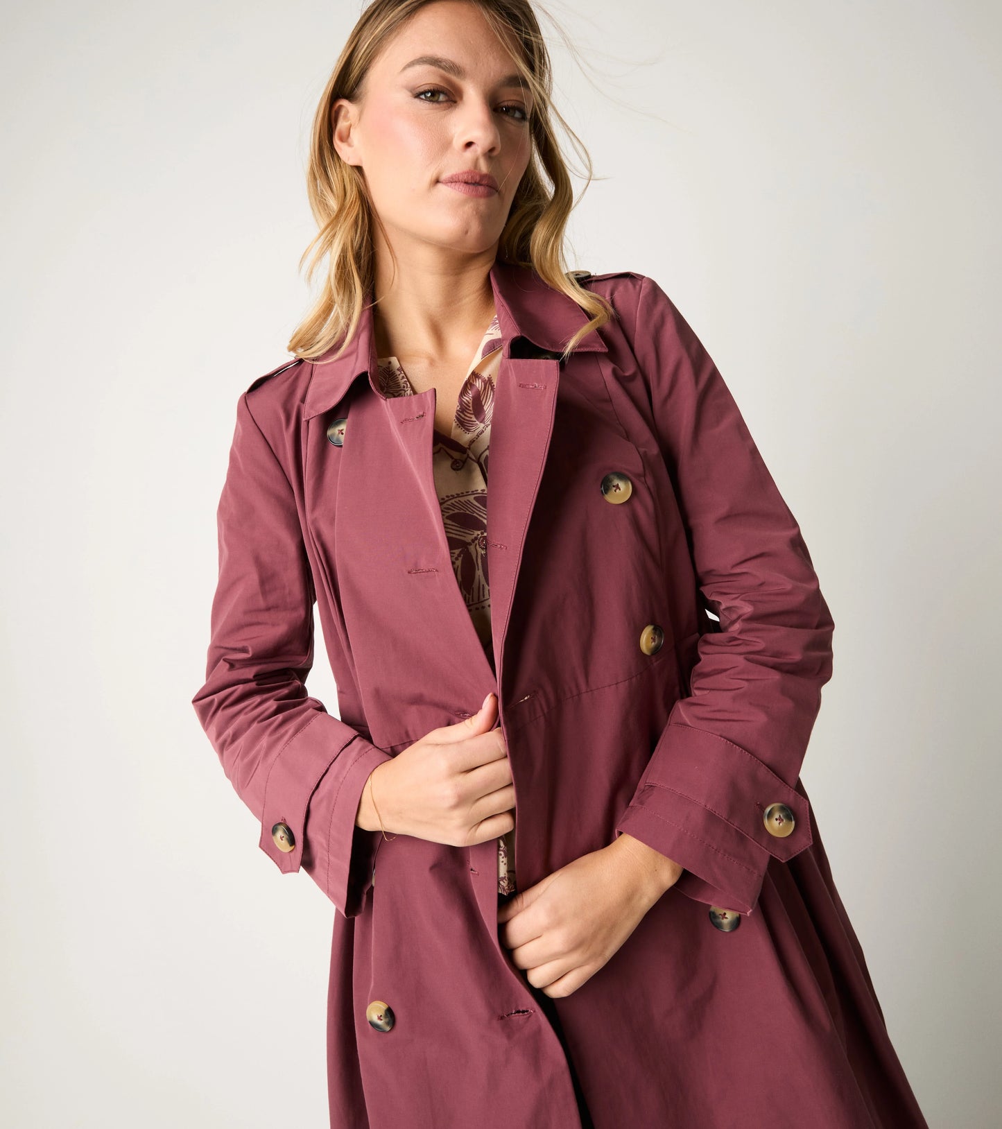 Alessia Santi - Trench antigoccia con cintura marmellata
