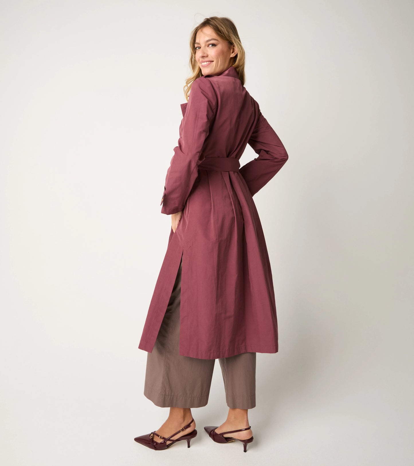 Alessia Santi - Trench antigoccia con cintura marmellata
