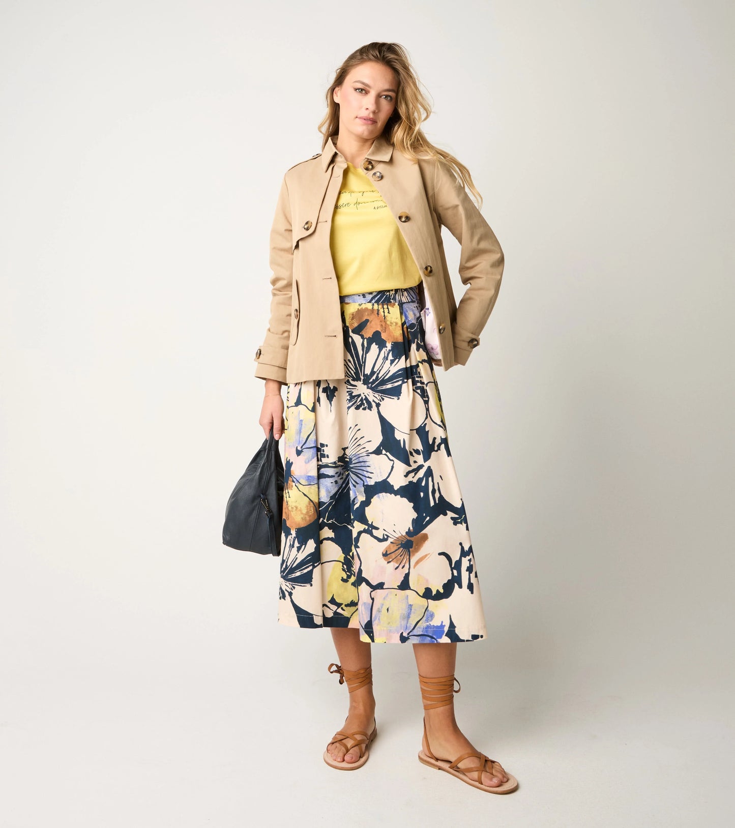 Alessia Santi - Trench corto con bottoni cappuccino