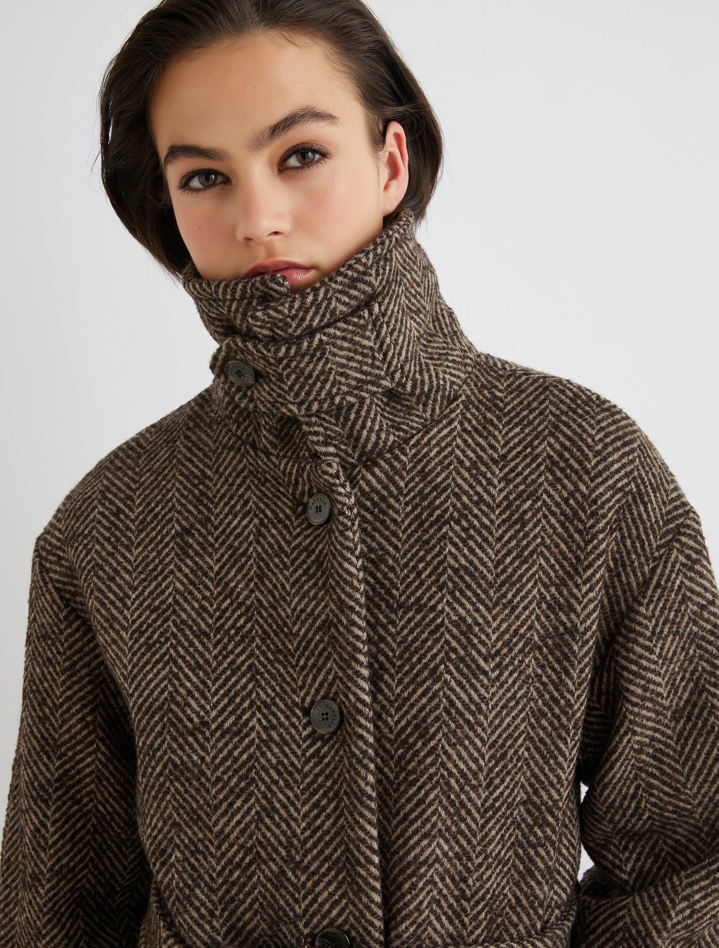 Cappotto dritto in resca di misto lana - AMALIA1