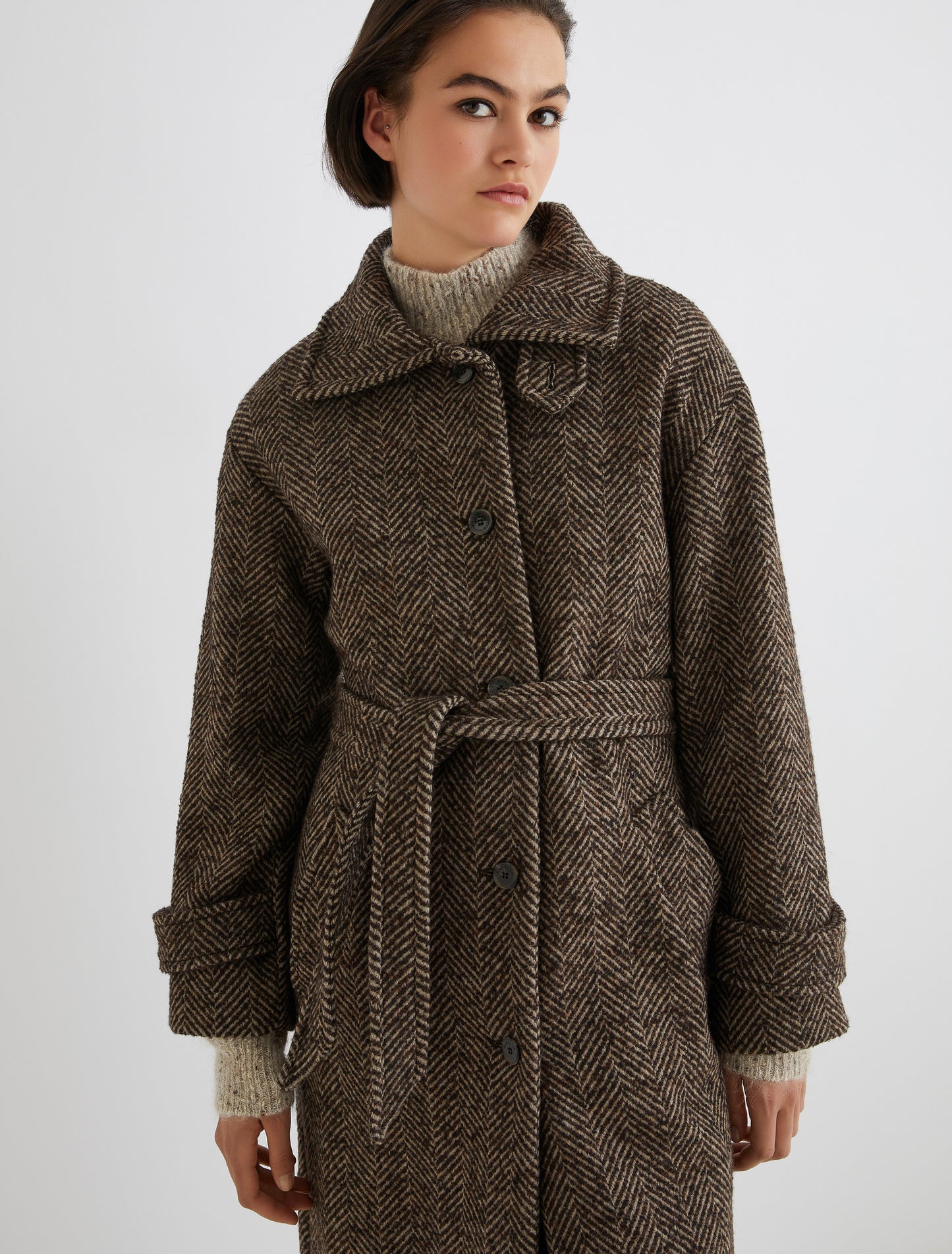 Cappotto dritto in resca di misto lana - AMALIA1