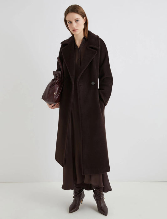 MARELLA cappotto doppiopetto in beaver ENGLISH