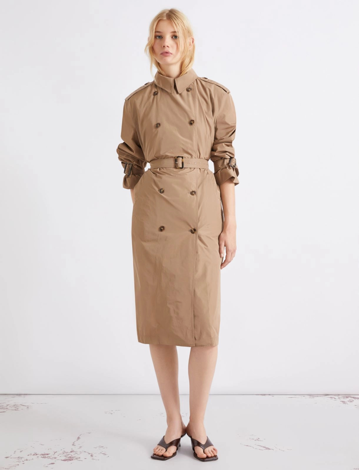 MARELLA Trench doppiopetto in taffetà