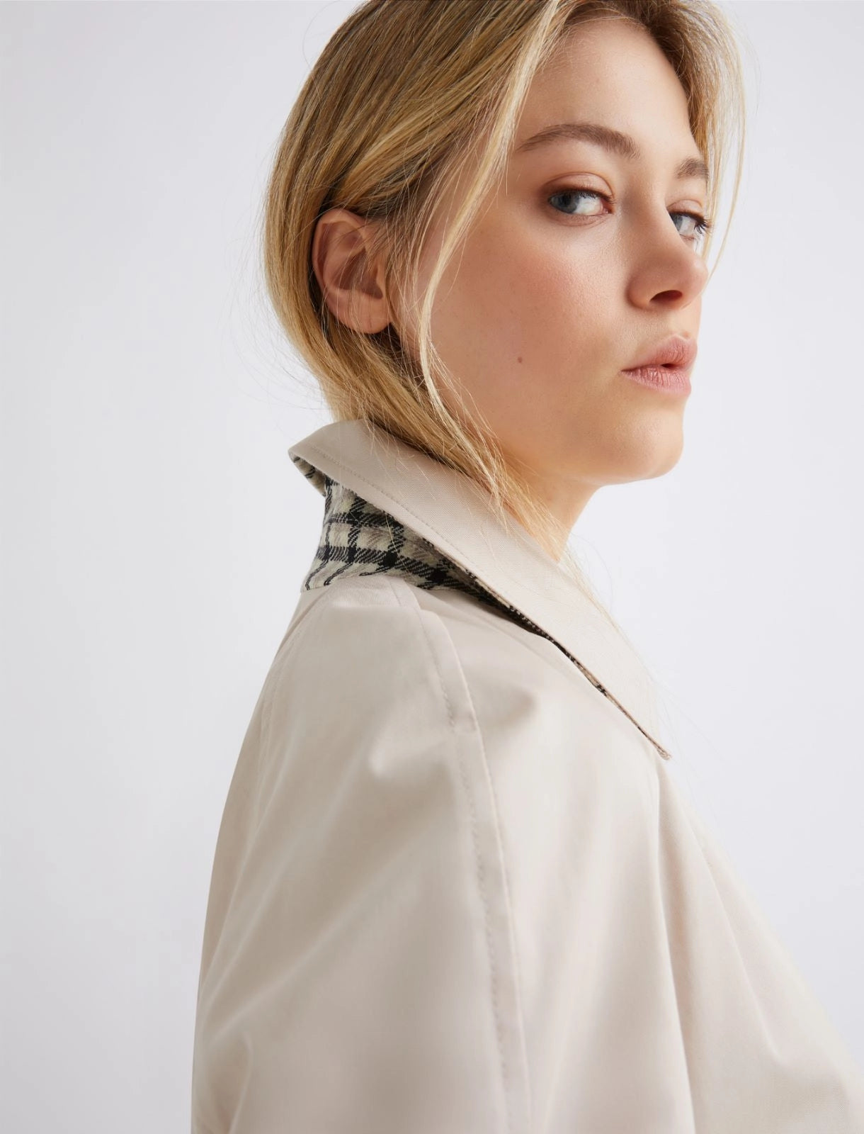 MARELLA Trench corto in gabardina stretch